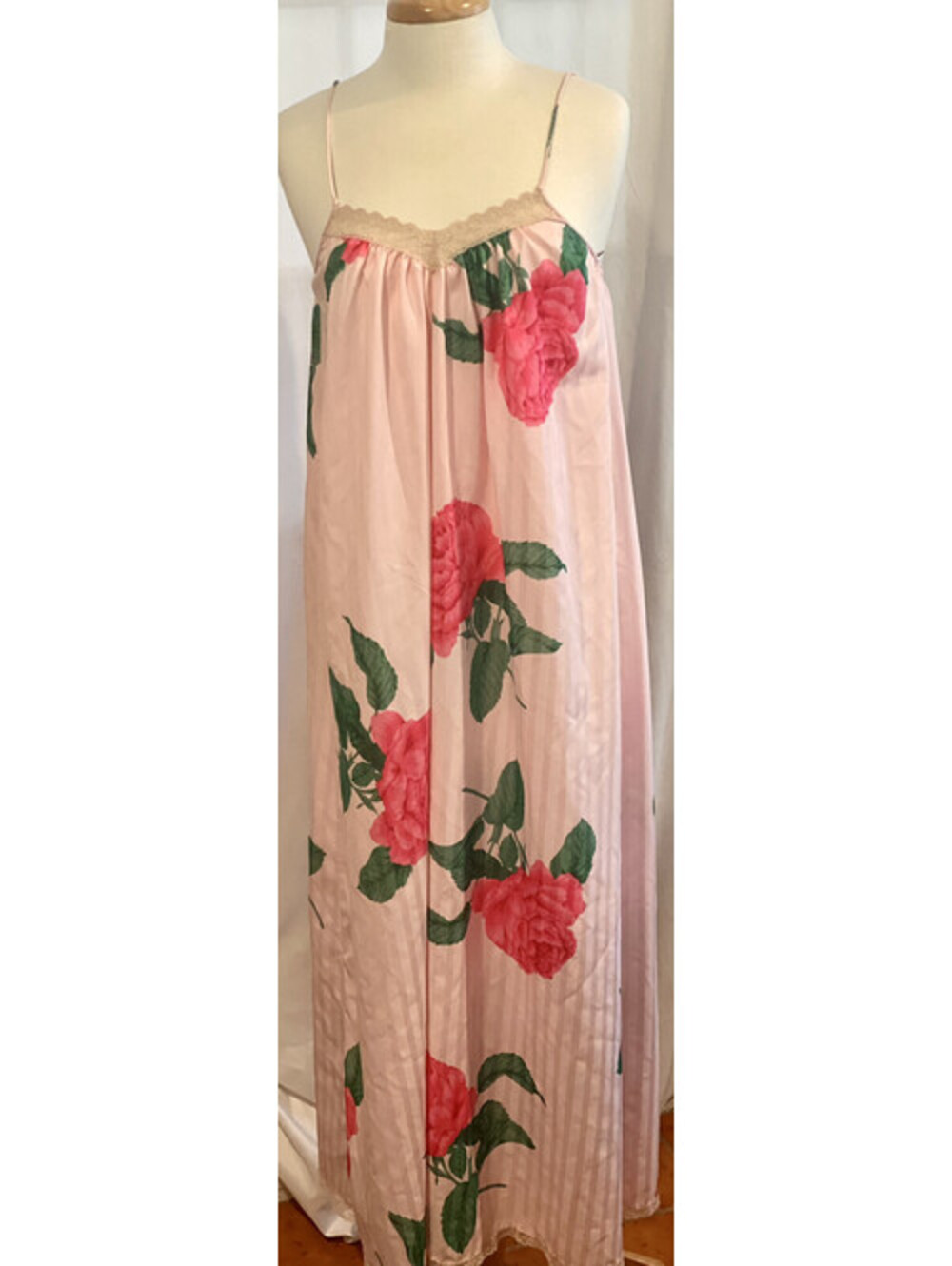 Givenchy Intimate Small Floral Nightgown Loungewear Pink Paris Slip Dress Peony